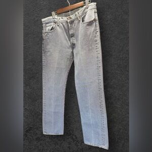 LEVIS 501 BUTTON FLY Jeans Men Light blue denim Straight leg 38x34  WPL 423